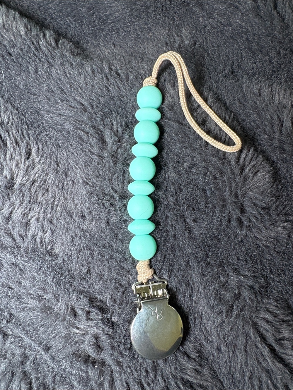 Mint Silicone Beaded Pacifier Clip - Kids Other Bibs